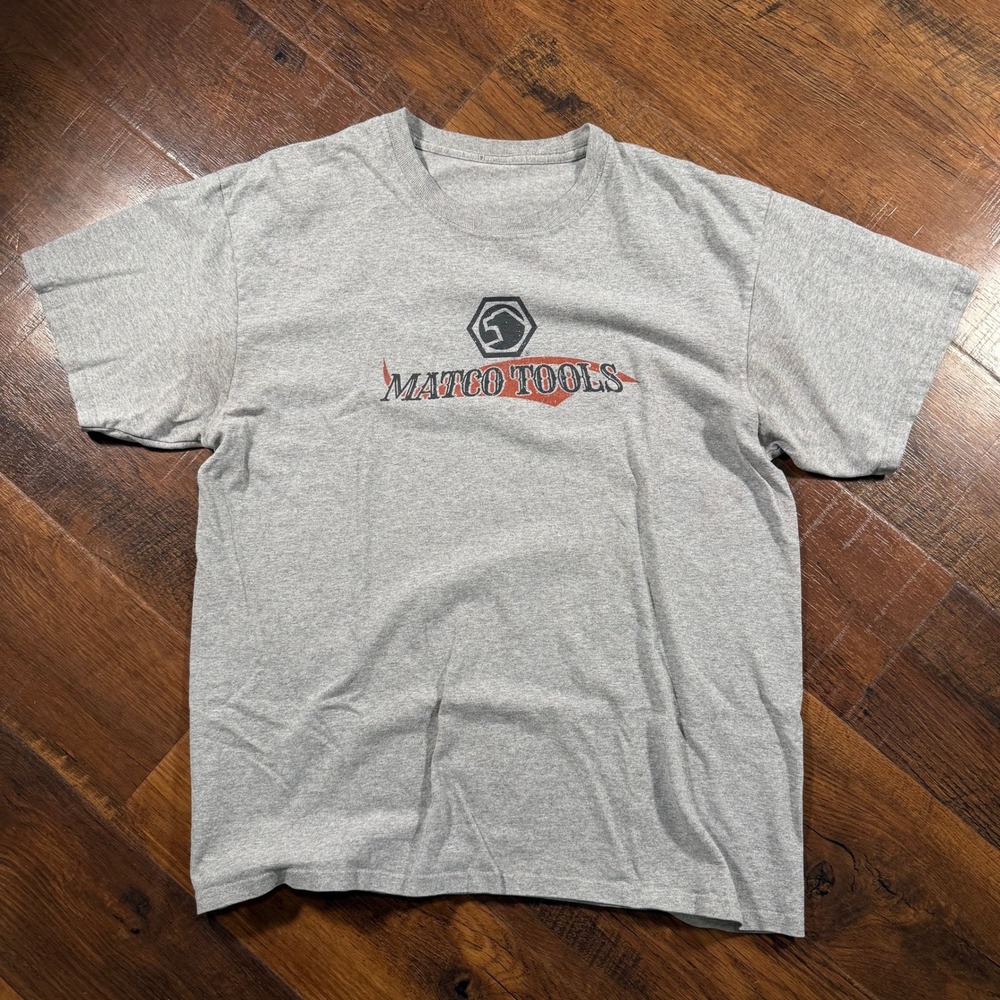 Matco Tools Mens Gray Graphic T-Shirt Hot Rod Service Size Medium